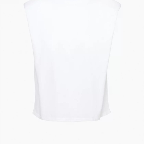 Aritizia white t-shirt with shoulder pads. Sold out online in medium! Worn once - Picture 5 of 6